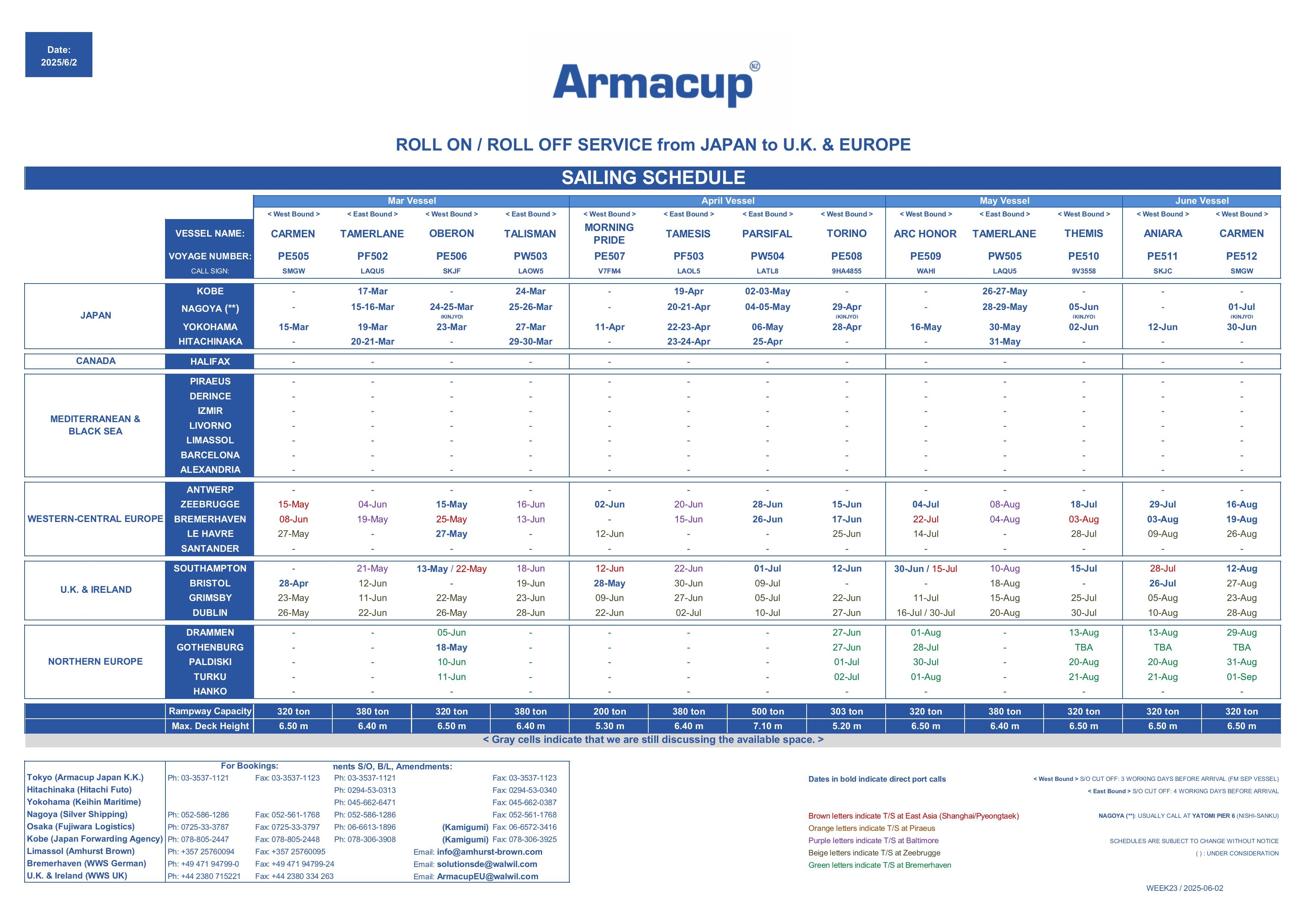 SailingScheduleEurope2025.06.02